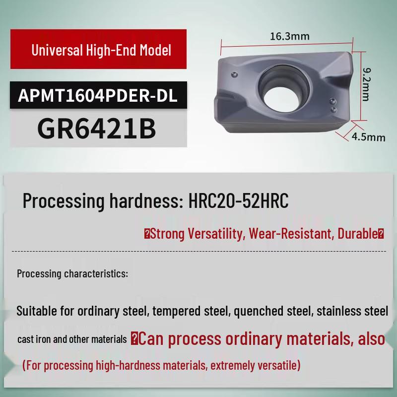 APMT1604PDER R0.8 Cermet CNC Milling Cutter Blade 1135 Machining Center Tool Head