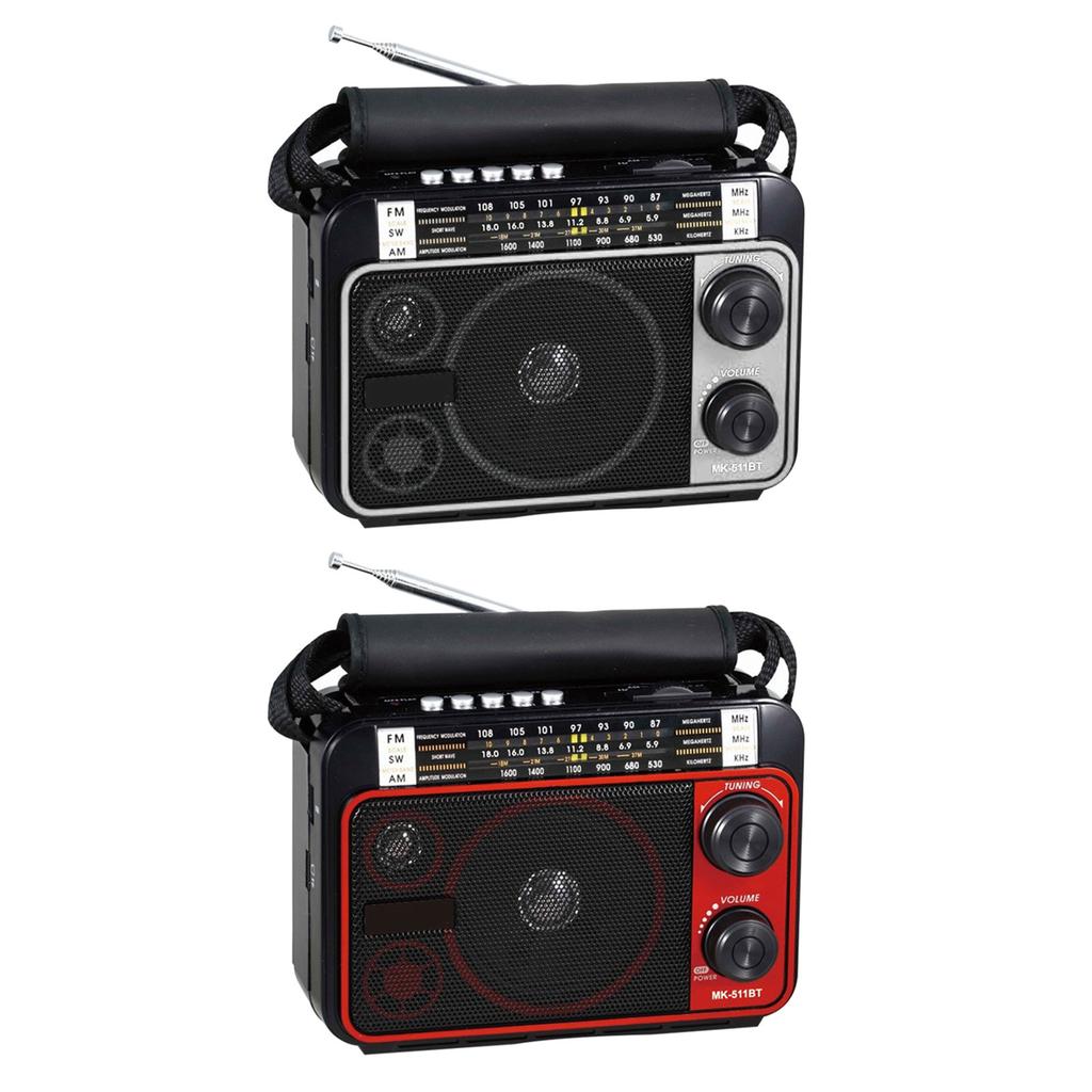 511BT FM Vintage Radio Bluetooth-compatible Speaker Lightweight Portable Radio with  Easy Tuning Knob Miusic Enhancement