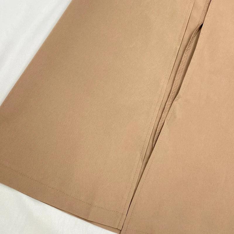 2 Piece Set Women Stylish Solid Round Neck Sleeveless High Waist Vest Slim Top Loose With Pockets Zipper Long Skirt Sets Spring Summer 2024 New