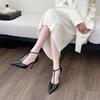 Shoes for Women 2026 New Summer Pointed Toe Stiletto Women's Sandals Advanced Sense Solid Color Buckle Strap Dress Sandals Women