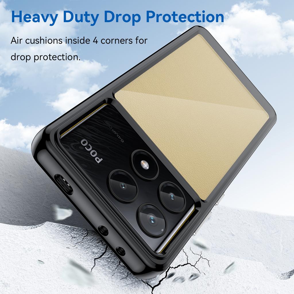 For Xiaomi Poco X6 Pro 5G/Redmi K70E 5G Case TPU Frame Clear Acrylic Back Cover