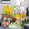 Digimon Characters Flannel Blanket, Fit for Home Living Room, Perfect Gift for Fans, Lightweight Warm Throw