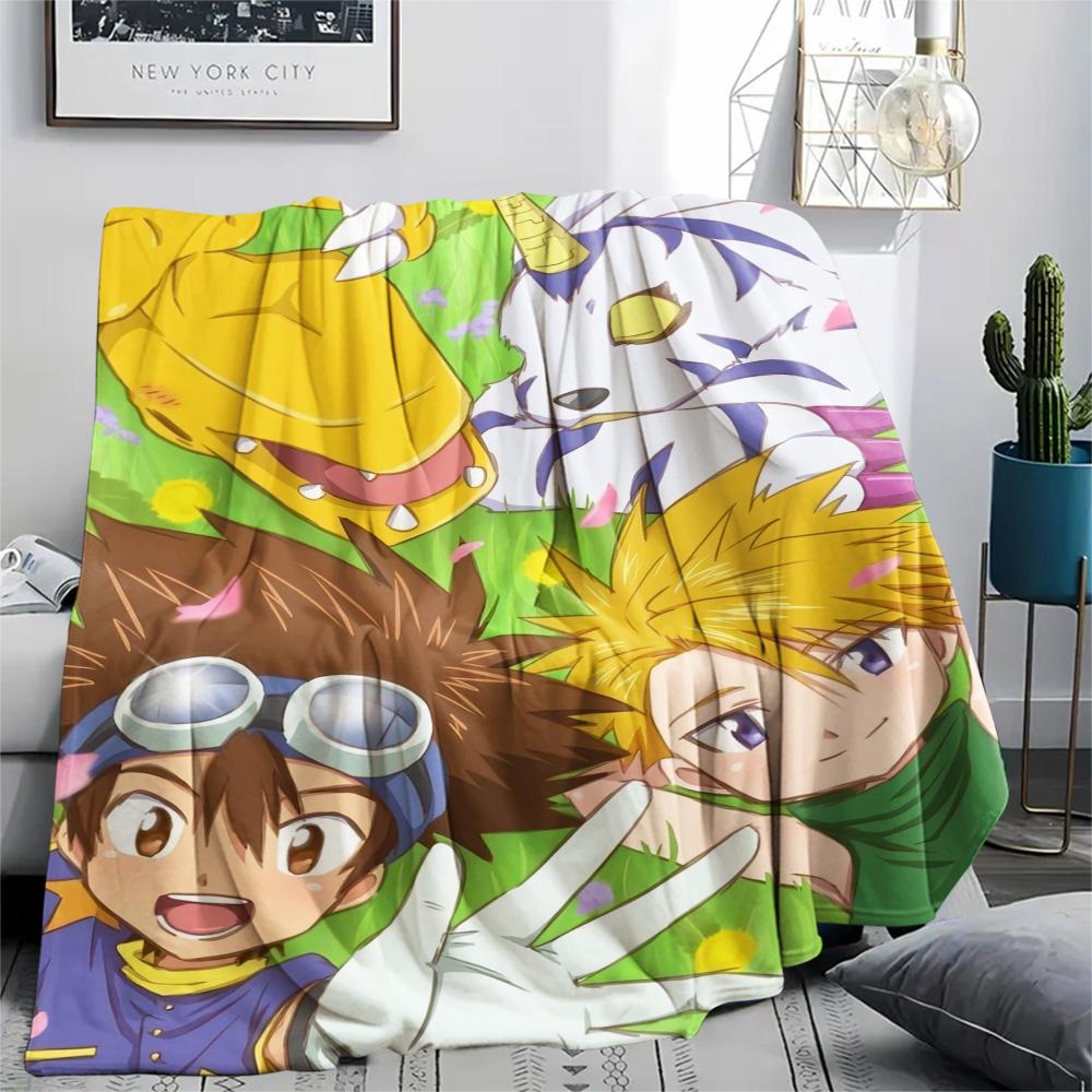 

Digimon Characters Flannel Blanket, Fit for Home Living Room, Perfect Gift for Fans, Lightweight Warm Throw 75x90cm