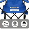 Outdoor Camping Chair With Backrest, Portable Picnic Chair, Beach Chair With Carrying Bag, Foldable Fishing Chair With Cup Holder, Foldable Outdoor