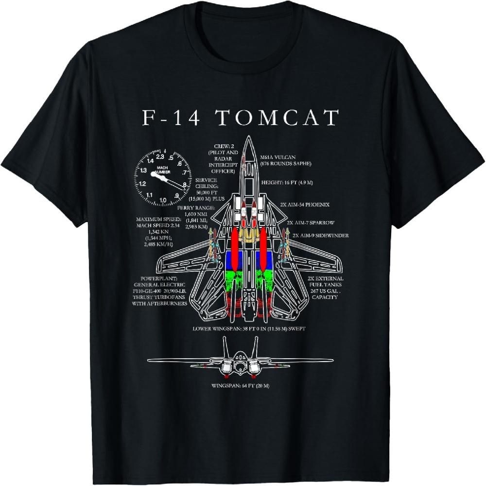 

F-14 Tomcat Specs Shirt TShirt T-Shirt S чёрный