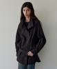 ARTID Belted Trench Half Coat_Charcoal