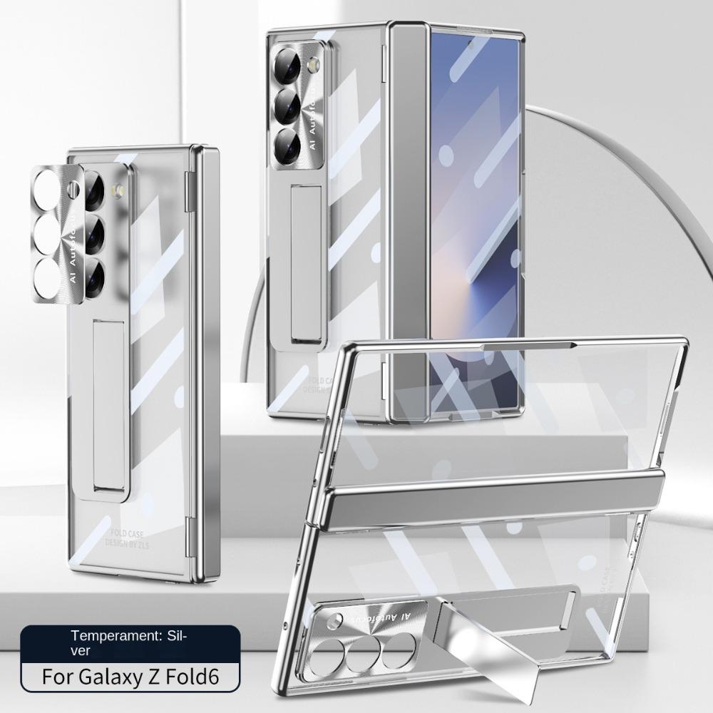 Galwanizacja Przezroczysty zawias Ochronny uchwyt Telefonu Etui do Samsung Galaxy Z Fold 6 Fold6 Twarda Skorupa Odporna Na Wstrząsy
