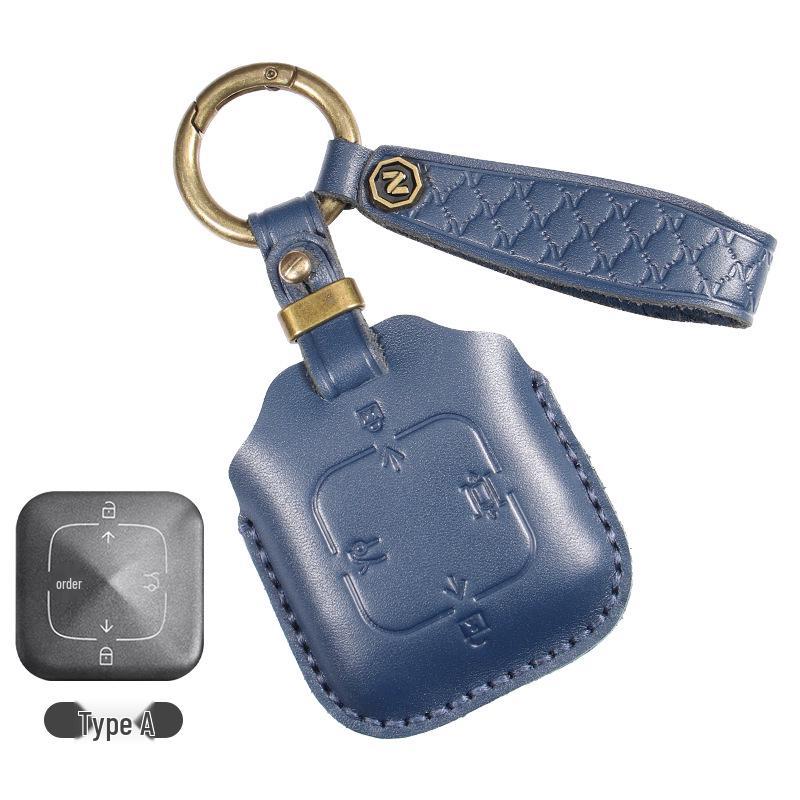 Zeekr 001 Bluetooth Key Case Suede Protective Shell with Buckle Decoration