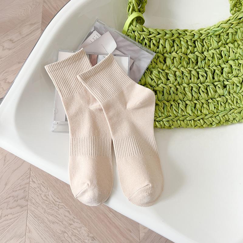 Calzini a Tubo Sportivi da Skateboard da Donna Colore Unito Vita Primavera Autunno Tendenza