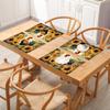 1PC Chicken Themed Linen Meal Mats Restaurant Kitchen Table Pad Used for Party Decoration Heat-resistant To Protect The Desktop