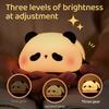 Cute Panda Night Light Novelty Animal Bedside Lamp with Timer Touch Control Dimmable Silicone Decorative Lamp