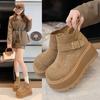 NEW Designer Platform Ankle Boots Woman Suede Shoes Warm Snow Boot Woman 2026 Winter Trend Fashion Walking boot