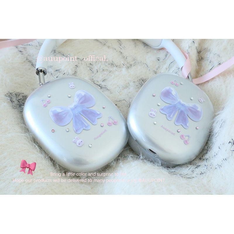 

Банты Милые Головные Уборы Чехол для Наушников Молодой Взрослый Сердце Ручная Работа Бриллиант Apple Гарнитура Защитная Крышка Силиконовый Мягкий Чехол Прозрачный Силиконовый Мягкий airpodsmax1/2 Separate Headphone Case