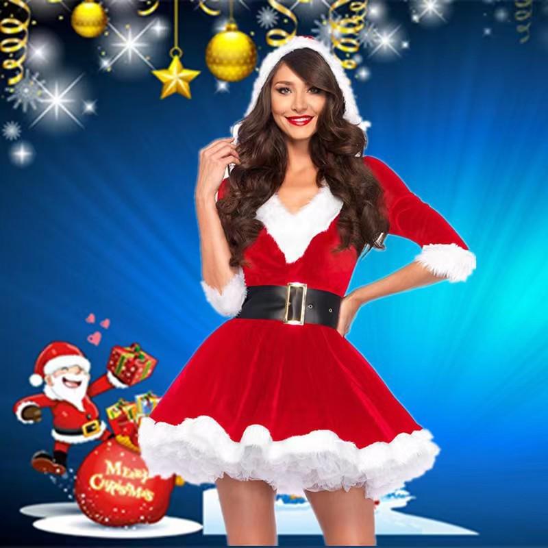 Spot Weihnachtskostüm: Damen Performance Kleid - Queen Show Outfit