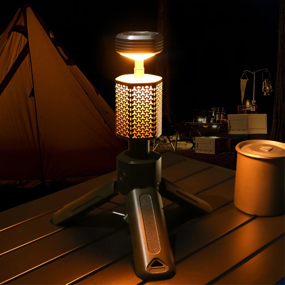 LED Outdoor Camping Lantern, UBS Rechargeable, Adjustable Color Temperature Outdoor Portable Lantern, IP65 Waterproof, Retractab