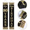 2pcs Birthday 18th Logo Door Banner Black Golden