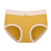 Japanese Style Soft Modal Cotton Mid-Waist Antibacterial Color Block Triangle Panties for Girls