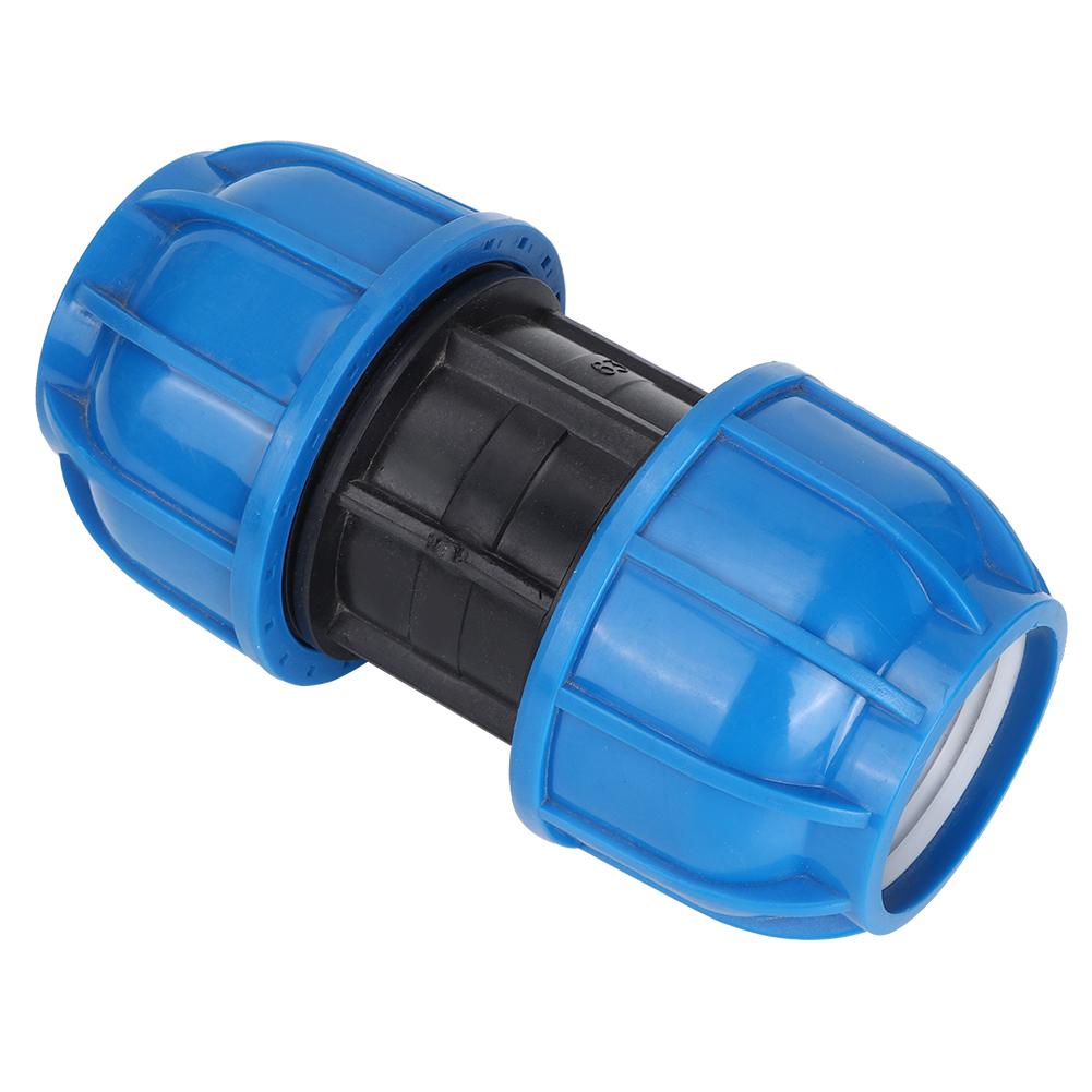 Water Pipe Connector Fittings PE Plastic Straight Pipe Connector Adapter 63mm To 63mm