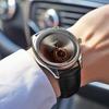 Minimalist Business Watch for Men Quartz Clock Leather Wristwatch