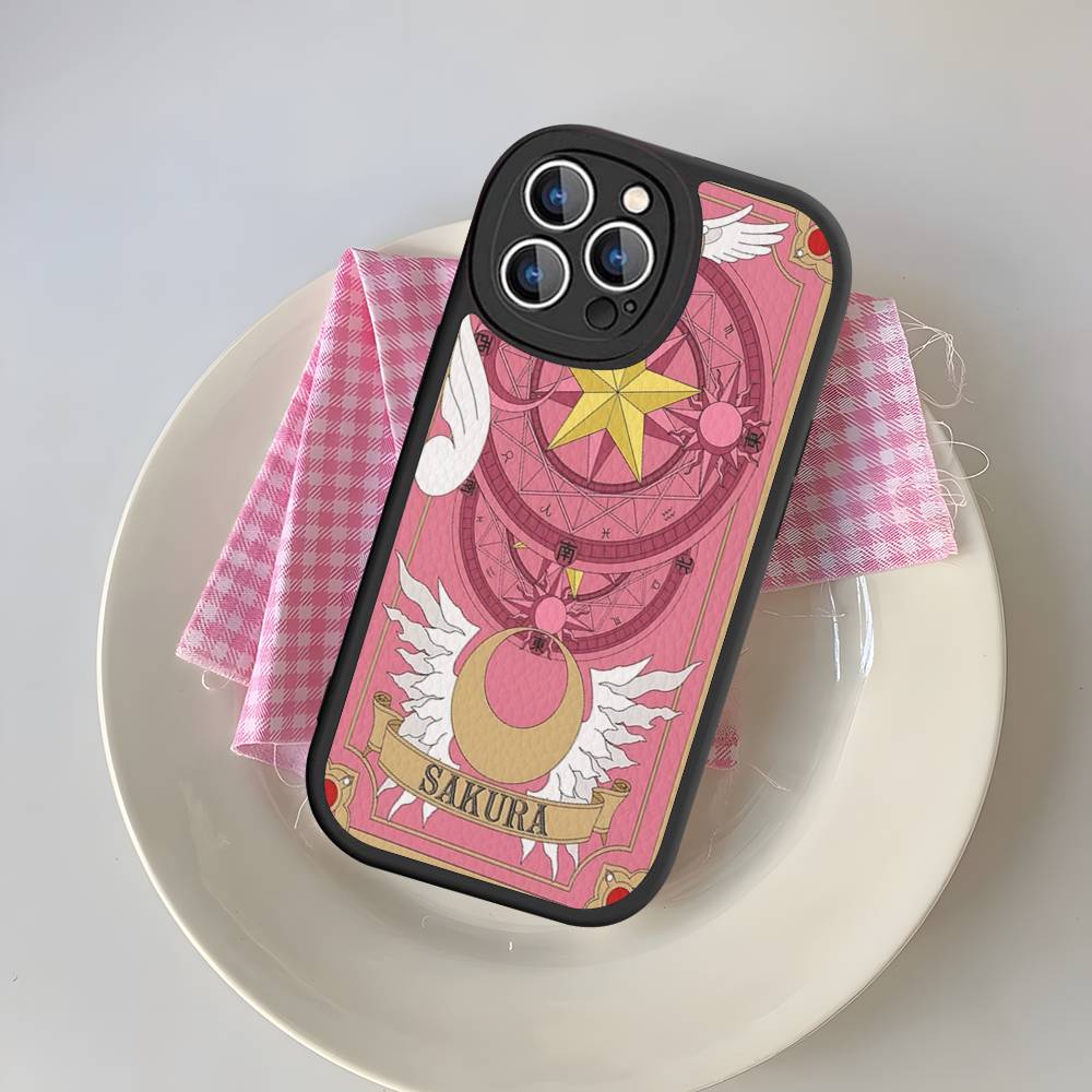 

Аниме C-CardcaptorS S-Sakura Кожаный чехол для телефона для IPhone 16 16e 15 14 13 12 11 Pro Max Plus Mini iPhone 16