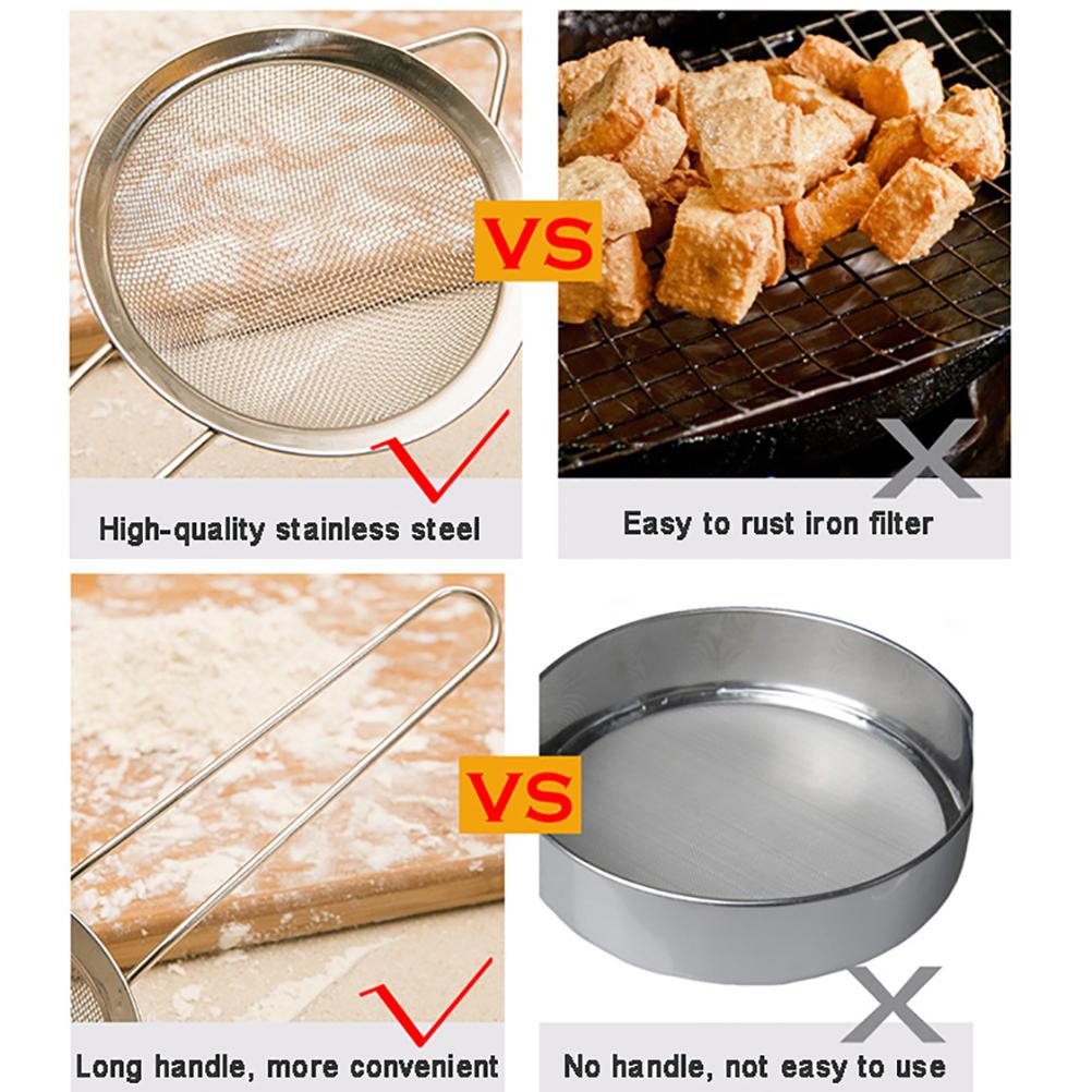 3 STÜCK Feinmaschige Siebe Edelstahl Küchenfilter Lebensmittelsiebe