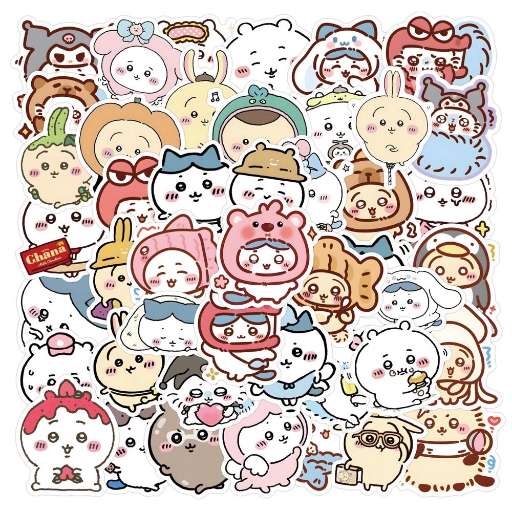 1060Pcs Cute Jiikawa Stickers Cartoon Laptop Phone Case Luggage Fridge Guitar Diy Decal Graffiti Chiikawa Sticker Kids Toy