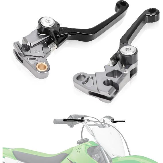 Brake Clutch Lever Pivot Folding Levers Set for KLX 110 KLX110 KLX110L 2010-2024 Green