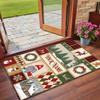 Christmas Custom Name Printed Square Area Rug Soft Non Slip Floor Carpet For Bedroom Holiday Gift