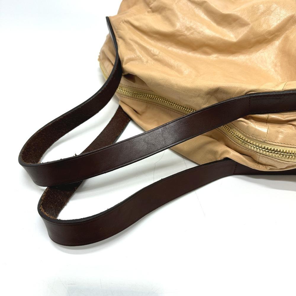 Celine Bag Filling Hand Bag Leather Beige