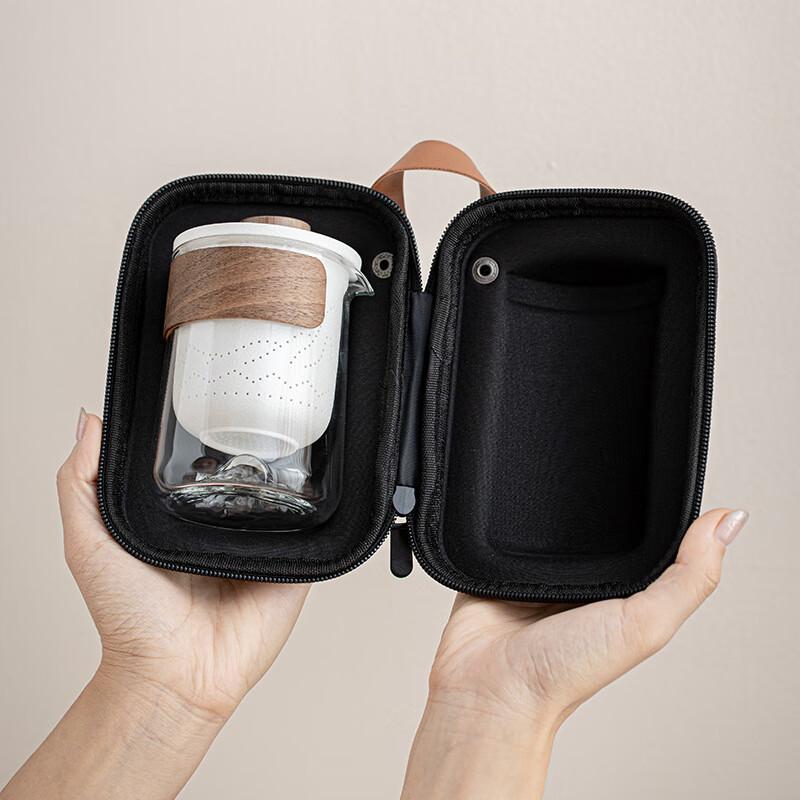 Portable Ceramic & Glass Far Mountain Travel Tea Set