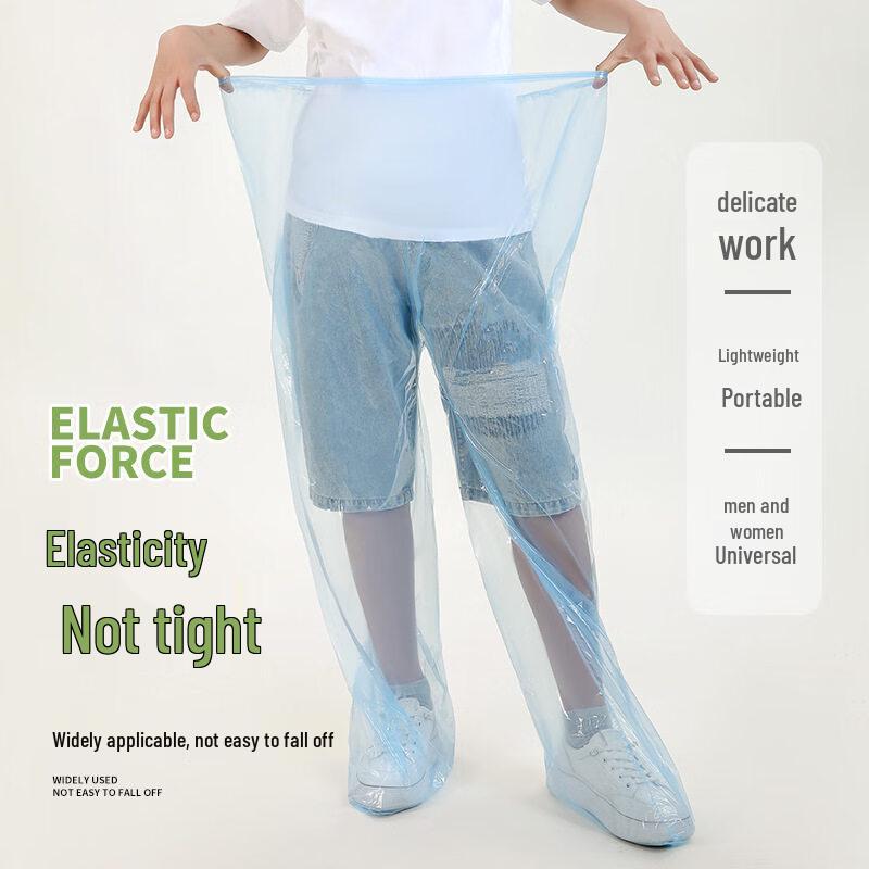 Kids Disposable Rain Pants with Integrated Shoe Covers