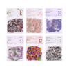 52 Pcs/pck A-Z Letter Floral Sticker Pack PET Decorative DIY Label Sticker Creativity Collage Scrapbooking Material