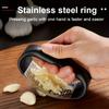 Stainless Steel Garlic Press -Manual Vegetable Cutter & Fruit Crusher for Restaurants - Easy-to-Use Kitchen Gadget