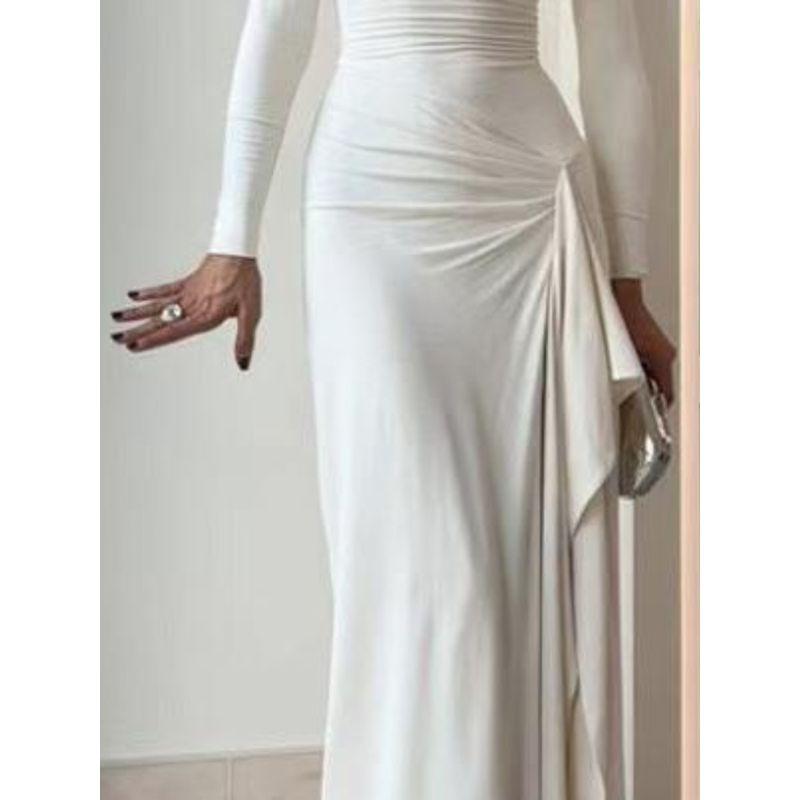 Cross-Border European and American Foreign Trade Women Clothes 2024 Autumn New Fashion Sexy Slim Fit Slimming Split Dress Hot Girl Skirt