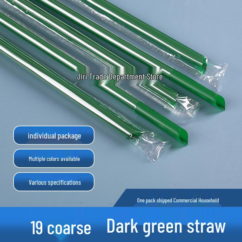 Individually Wrapped Transparent Sharp Tip Boba Straws - Pack of 1