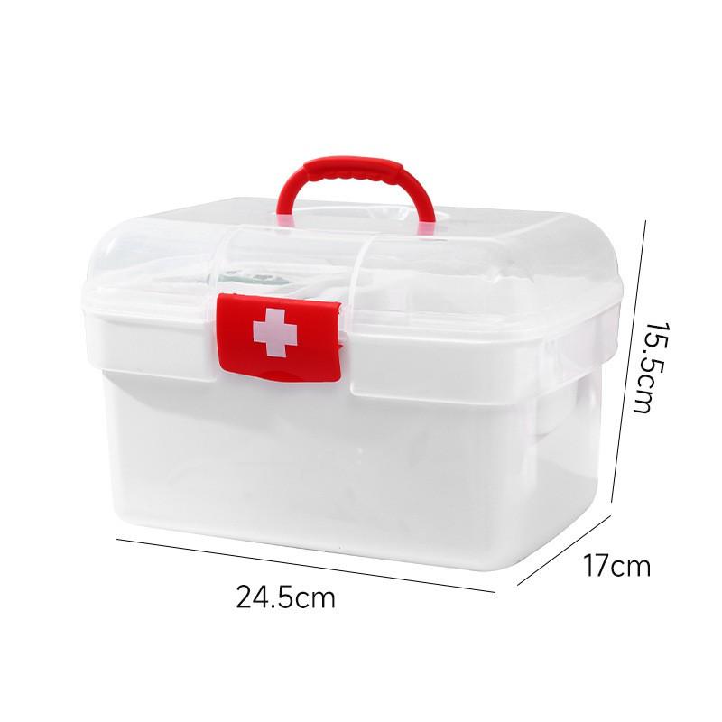 Large Capacity First Aid Kit Home Dormitory Student Use Portable Medical Storage Box Plastic