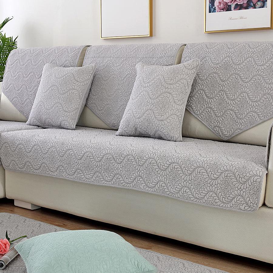 Winter Cotton Double-Sided Sofa Cushion Four Seasons Universal Non-Slip Fabric Cushion Simple Nordic Back Towel