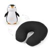 2 in 1 Verformbares U-förmiges Reisekissen für Erwachsene/Kinder Pinguine, Katze, Tierform, Reisekissen, Plüschtier, Nackenkissen