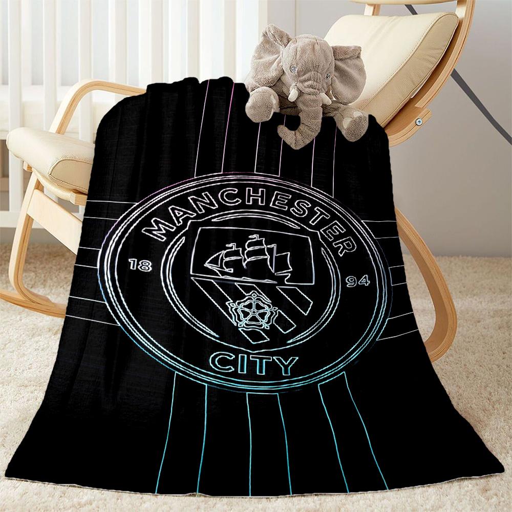 Manchester City Blanket Durable Comfort Perfect For Office Sofa Seaside For All Occasions Digital Print Unique Gift For Family And Friends Camping