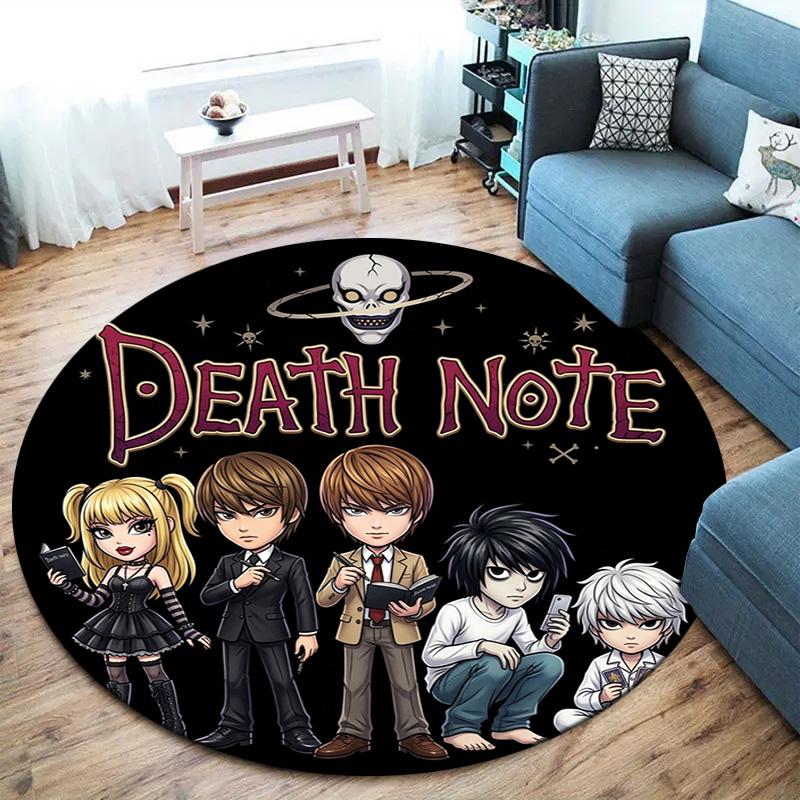 Death Note Round Area Rug Carpet Rug For Living Room Bedroom Sofa Playroom Decor Nonslip Floor Mat