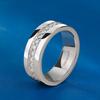 0.54cttw Full Moissanite Mens Wedding Band   CopperPolished Flat Minimalist Design Men Ring Anniversary Jewelry Gift
