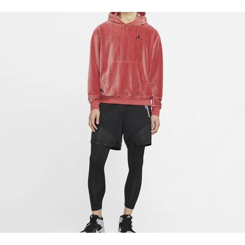 Jordan Air Sweatshirts Men's Red Hooded Thickened Regular (Unisex) Sweatshirts CD5740 605