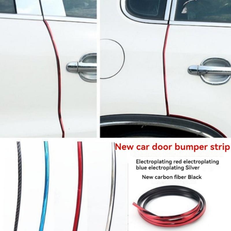 Car Door Edge Guards, 16ft Clear Chrome Universal U Shape Rubber Sealed Door Edge Protection Fit for Most Car