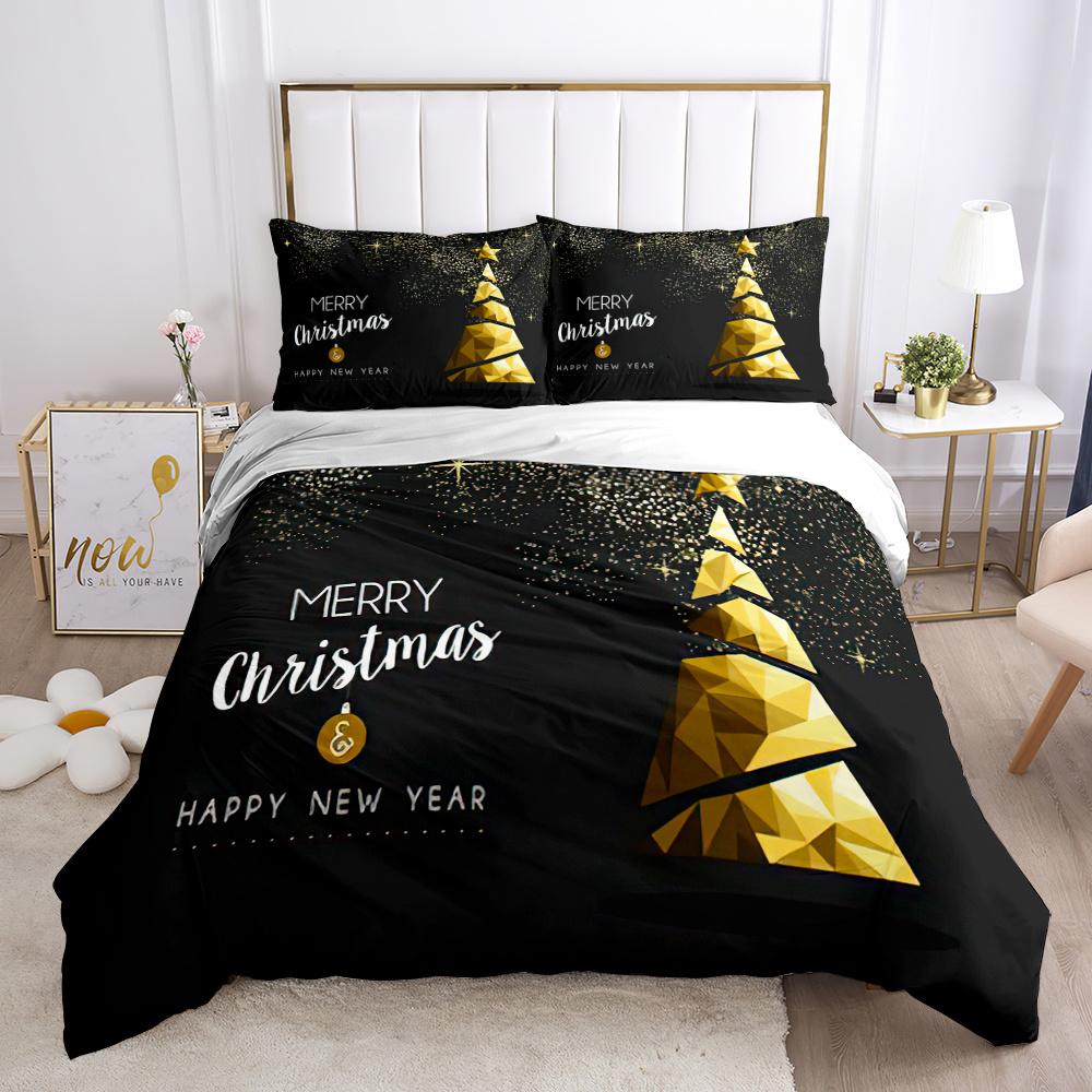

Comforter Happy Christmas Bedding Set Kid 3D Bedroom Decor Gift Duvet Twin Queen King Single Double Bedclothes With Comforter (quilt)-EU Single(135*200cm)3pcs