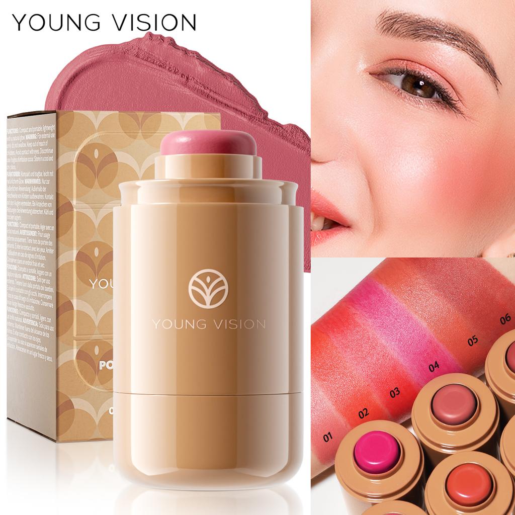 YOUNG VISION 1-teiliger Pocket Blush Stick Gas Can Blush Matte Lippen- und Wangencreme Blush