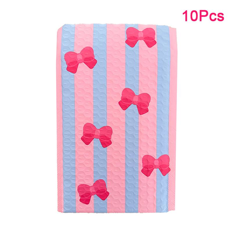 

10 шт. милые розовые банты для девочек из пенопласта, упаковочные пакеты, утолщенные пакеты с бантом, упаковочные пакеты для курьера синий