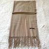 Used Cashmere Large Pashmina Stole Beige