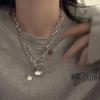Sweet Spicy Girl Titanium Steel Heart Necklace – Non-Fading Light Luxury Hip Hop Choker 2024