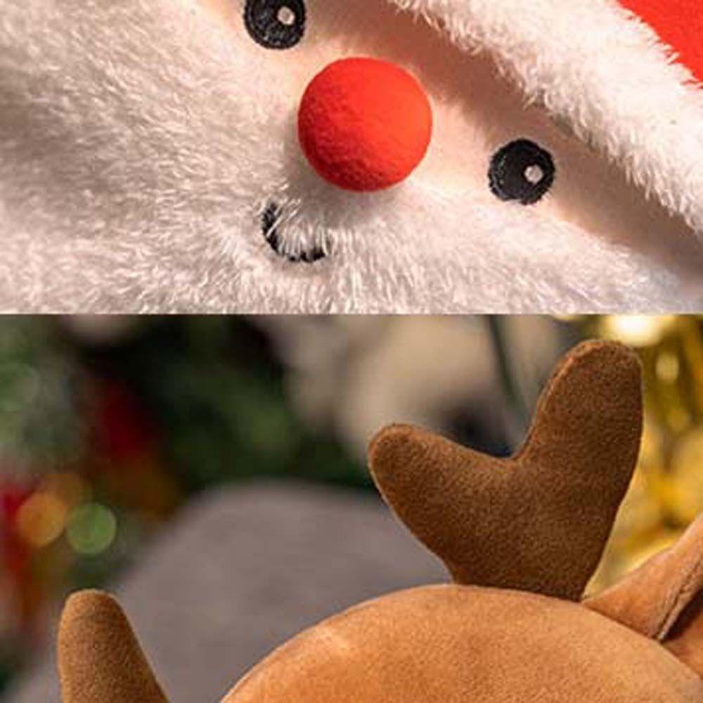 Ornaments Plush Pillow Christmas Elk Plush Toy Deer Plush Doll Animal Doll Santa Claus Stuffed Toy