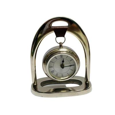 Nautical Shiny Nickel Finish Desk Top Table Clock Office Decorative